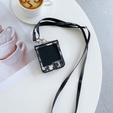 Etui do Samsung Galaxy Z Flip7 FE / Z Flip6, z paskiem na ramię, czarne