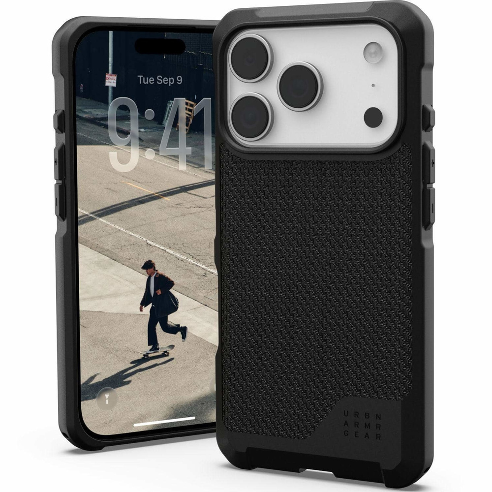Etui Urban Armor Gear do iPhone 17 Pro Max, Metropolis LT MagSafe Kevlar, Kevlar Black
