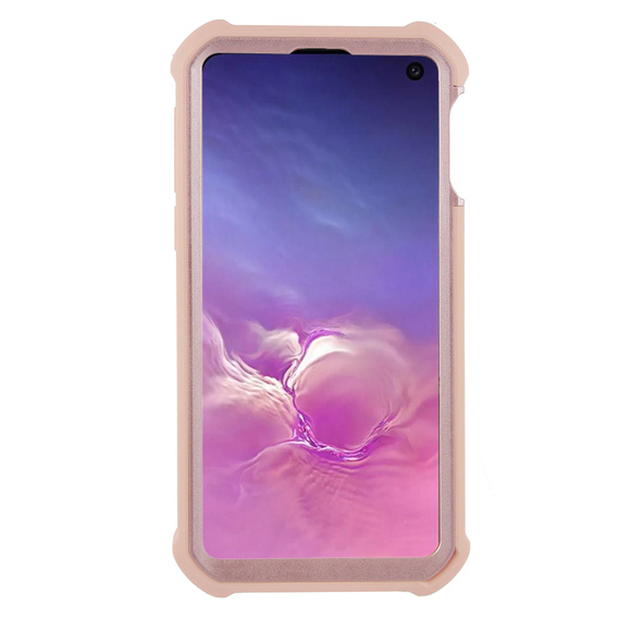 Etui pancerne do Samsung Galaxy S10e, Dexnor Full Body, różowe rose gold