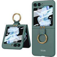 Etui GKK Ring Holder do Samsung Galaxy Z Flip5 5G, zielone