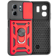 Etui pancerne do Infinix Hot 50i 4G, CamShield Slide, czerwone