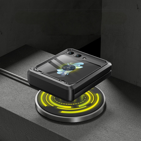 Etui do Samsung Galaxy Z Flip7 FE / Z Flip6, Tongate MECH Series, czarne