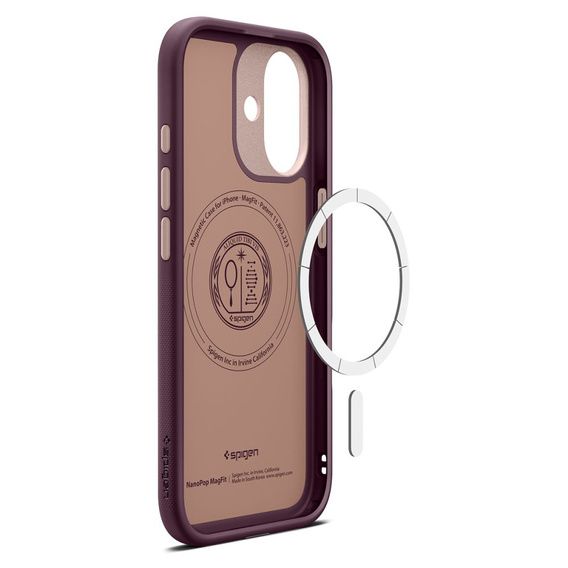 Etui Spigen do iPhone 17, Nano Pop Mag MagSafe, Burgundy Bean