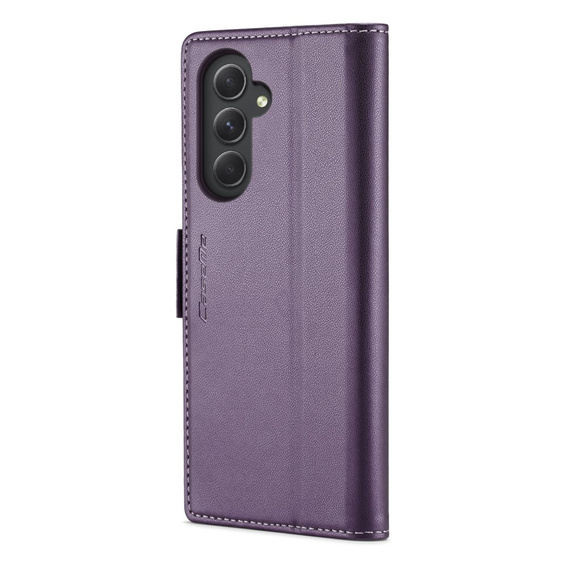 Etui z klapką CASEME do Samsung Galaxy A54 5G, Litchi Wallet, fioletowe