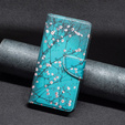 Etui z klapką do Xiaomi Redmi Note 13 5G, Wallet, Sakura niebieskie