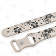 Pasek Silikonowy do Apple Watch 1/2/3/4/5/6/7/8/9/10/11/SE 38/40/41/42mm, Floral, Beżowy / Czarny