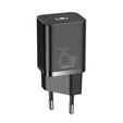 Baseus ładowarka sieciowa Super Si PD 25W, 1× USB-C + kabel USB-C – USB-C - czarna