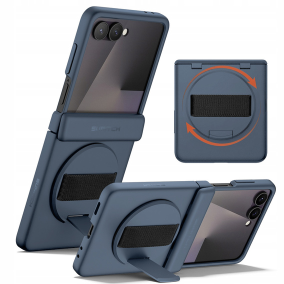Etui do Samsung Galaxy Z Flip7, Suritch, niebieskie