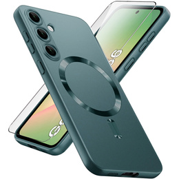 Etui do Samsung Galaxy A56 5G, ColorMag, do MagSafe, zielone + Szkło hartowane 9H