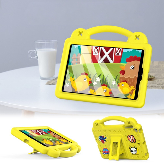 Etui do iPad mini 7.9" 2019/2015/2014/2013/2012 (5/4/3/2/1 gen.), Cute Patterns, z podstawką, Żółte