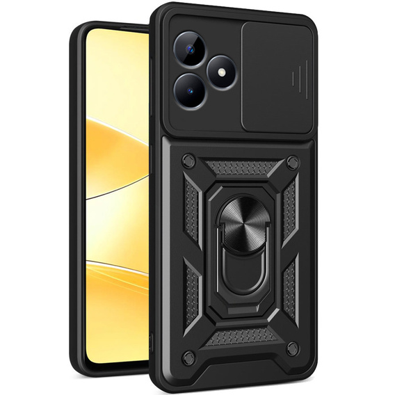 Etui pancerne do Realme C51, CamShield Slide, czarne