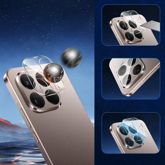 2x Szkło hartowane na aparat ERBORD do Xiaomi 15T, Przezroczyste