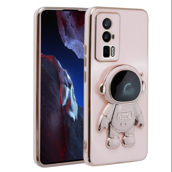 Etui do Xiaomi Poco F5 Pro, Astronaut, różowe