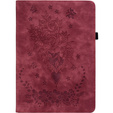 Etui do Lenovo Tab P12, Rose and Butterflies, czerwone