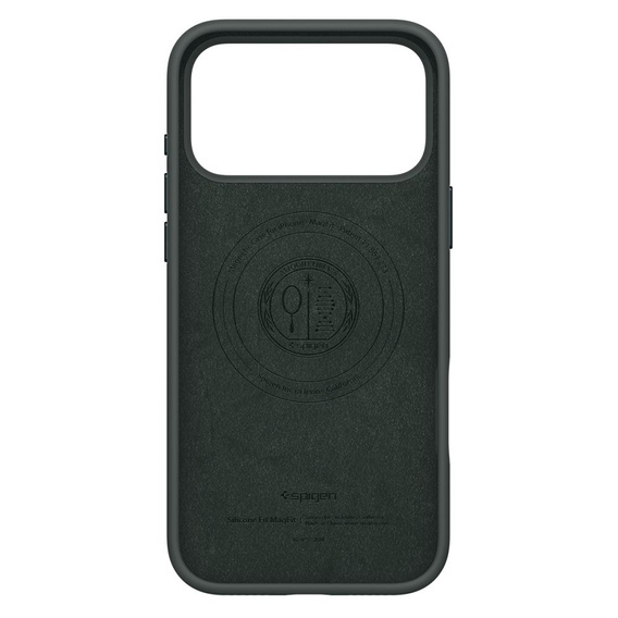 Etui Spigen do iPhone 17 Pro Max, Silicone Fit Mag MagSafe, Abyss Green