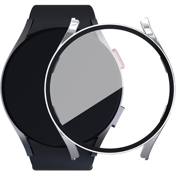 2w1 Etui + Szkło Hartowane do Samsung Galaxy Watch 5 40mm, Srebrne