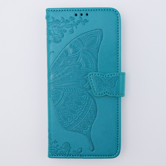 Etui z klapką do Motorola Moto G54 5G, Butterfly, niebieskie