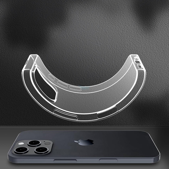 Etui do iPhone 16 Pro Max, ERBORD Slim, przezroczyste + Szkło 9H