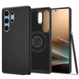 Etui Spigen do Samsung Galaxy S25 Ultra, Thin Fit Mag, czarne + Szkło hartowane 9H