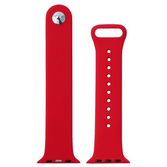 Pasek Silikonowy do Apple Watch 1/2/3/4/5/6/7/8/9/10/11/SE Ultra 1/2/3 42/44/45/46/49mm, Czerwony