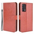 Etui z klapką do Realme GT Master, Crazy Horse Wallet, brązowe