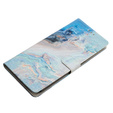 Etui z klapką do Xiaomi Redmi Note 12S, Wallet, Marble niebieskie