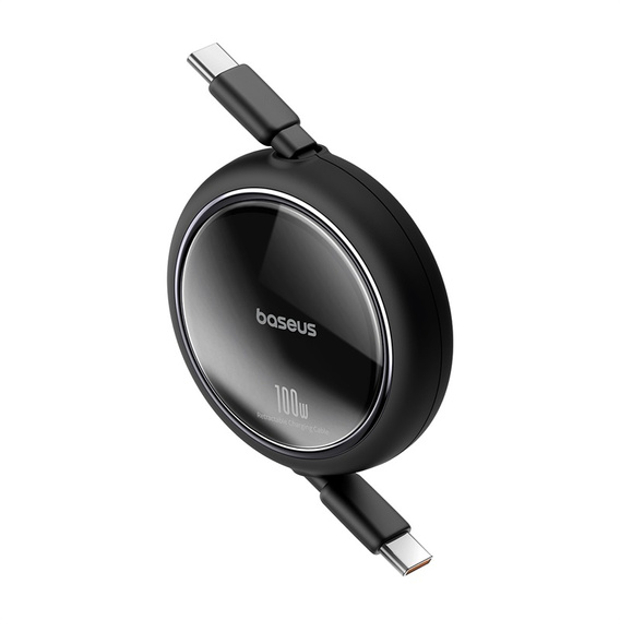 Baseus Free2Draw Mini – zwijany kabel USB‑C 100 W, 1m - czarny