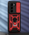 Etui pancerne do Infinix Hot 50 4G, CamShield Slide, czerwone