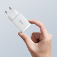Baseus Compact PD 20W – ładowarka sieciowa z portami USB-C i USB-A, biała