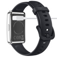 2w1 Etui z Osłoną Silikonową do Huawei Band 8 / Huawei Band 9 / Huawei Band 10, Srebrne