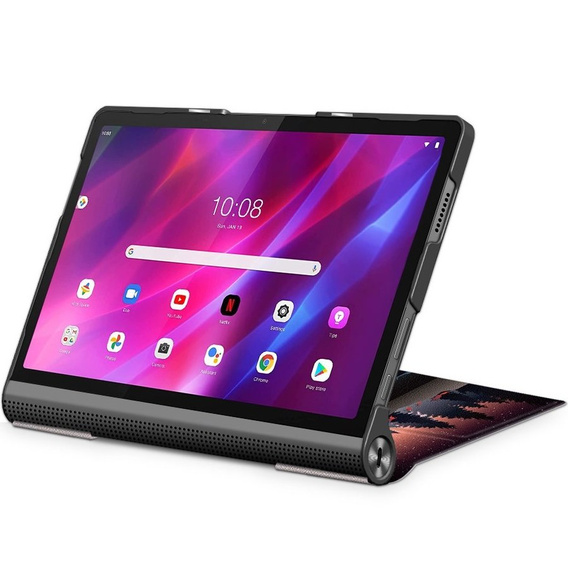 Etui do Lenovo Yoga Tab 11 2021 YT-J706X J706 F/L, Drzewa nad jeziorem