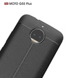 Czarne Etui Football Grain TPU Case Motorola Moto G5S Plus