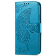 Etui z klapką do Motorola Moto G84, Butterfly, niebieskie