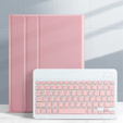 Etui z klawiaturą do iPad 10.2" 2021/2020/2019 (9/8/7 gen.), Keyboard Cover Pen Slot, różowe rose gold