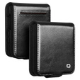 Skórzane etui portfelowe do Samsung Galaxy Z Flip7 - czarne