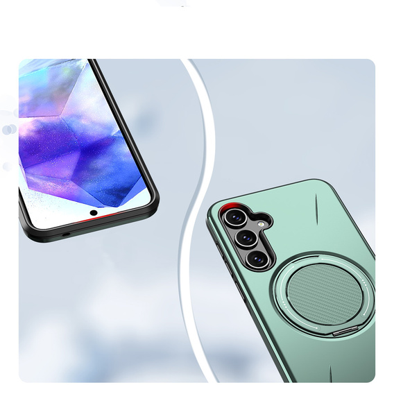 Etui do Samsung Galaxy A57 5G, z podstawką, do MagSafe, zielone