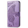 Etui z klapką do Samsung Galaxy S25 FE, Butterfly, fioletowe