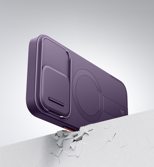 Etui do iPhone 15 Pro Max, Suritch Shockproof, do MagSafe, fioletowe