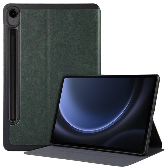 Etui do Samsung Galaxy Tab S9 FE, Smartcase z miejscem na rysik, zielony