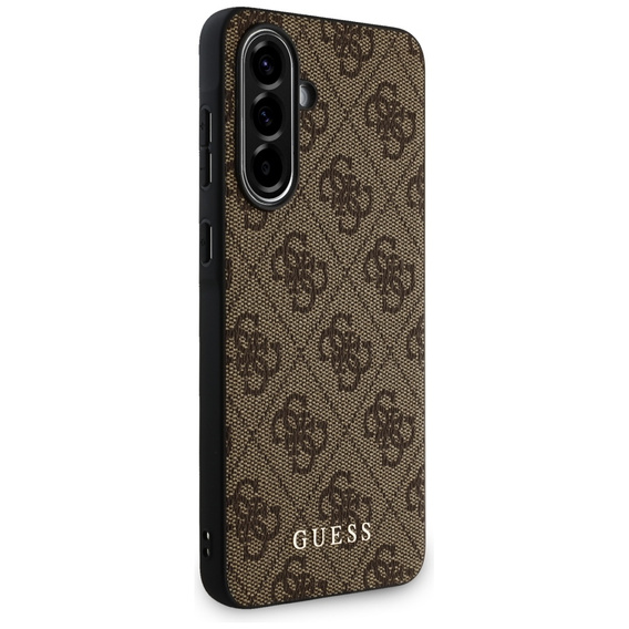 Etui GUESS do Samsung Galaxy A56, 4G Metal Gold Logo, brązowe