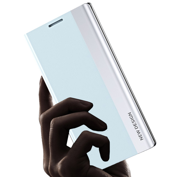 Zestaw Etui do Xiaomi Redmi 12C, Side Magnetic z klapką, Niebieskie + Szkło