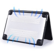 Etui do MacBook Air 13 A2337, Hard Case, Czarno przezroczyste