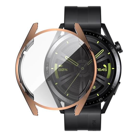 2w1 Etui z osłoną na ekran do Huawei Watch GT 3 42mm, Różowe złoto