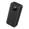 Power bank BWOO 30000 mAh 22,5W z wyświetlaczem LCD, czarny