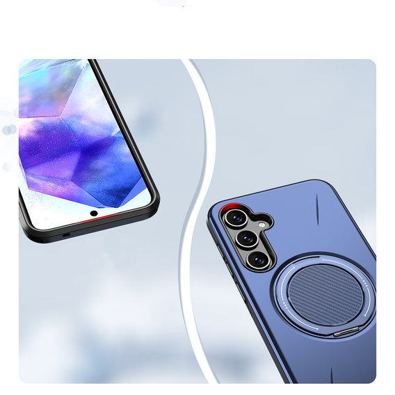 Etui do Samsung Galaxy A57 5G, z podstawką, do MagSafe, niebieskie