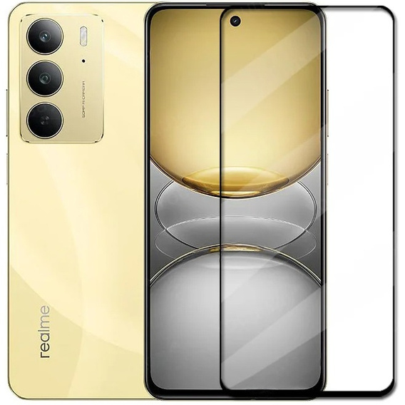 Szkło Hartowane 3D do Realme 14X / Realme C75, czarna ramka