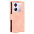 Etui z klapką do Xiaomi Poco M7 Pro 5G, Card Slot, różowe
