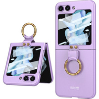 Etui GKK Ring Holder do Samsung Galaxy Z Flip5 5G, fioletowe