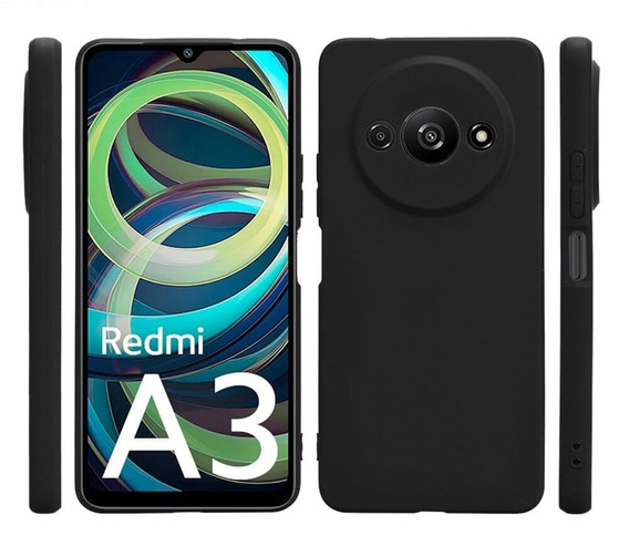 Etui cienkie do Xiaomi Redmi A3, Slim, czarne