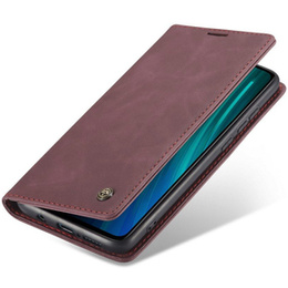 Etui CASEME do Xiaomi Redmi Note 8 Pro, Leather Wallet Case, czerwone